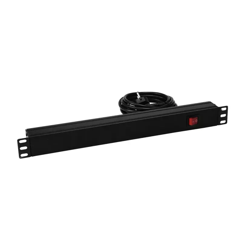 Listwa zasilająca Eurolite 30240215 8 gniazd AC 1U Czarna