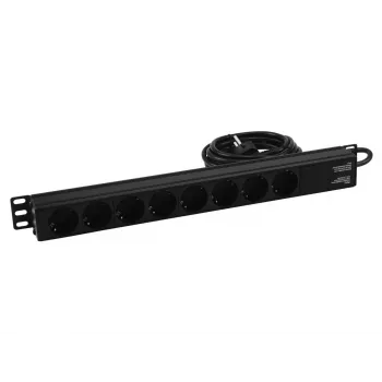 Listwa zasilająca Eurolite 30240215 8 gniazd AC 1U Czarna