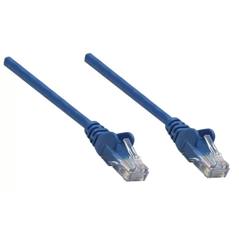 Intellinet sieciowy Patch kabel, Cat6A, 0,25 m, niebieski, miedź, S/FTP, LSOH / LSZH, PVC, RJ45, pozłacane styki, zabezpieczenie przed zaczepianiem, osłona, dożywotnia gwarancja