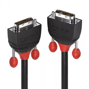 Lindy 2m DVI-D Single Link Cable, Czarny Line, 2 m, DVI-D, DVI-D, Męski, Męski, Czarny