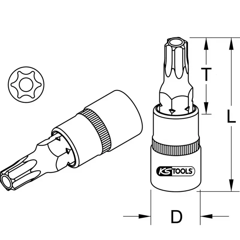 Zestaw nasadek KS Tools 911.1371 1/2 cala 1 nasadka 90 g