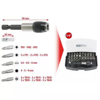 Zestaw bitów wkrętakowych KS Tools 911.2060 32 szt.