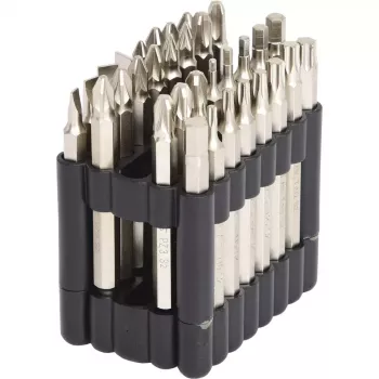 Zestaw końcówek wkrętakowych KS Tools 911.7550 — 32 szt., nikiel, 75 mm, chwyt sześciokątny 1/4 inch (25,4/4 mm)