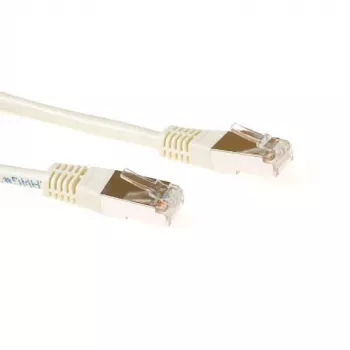 ACT Ivory 1 m kabel krosowy F/UTP CAT5E ze złączami RJ45