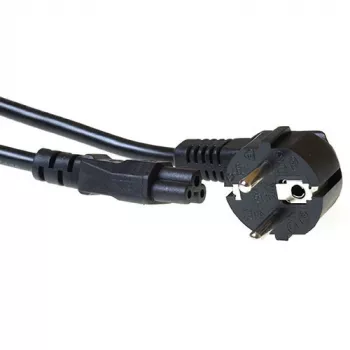 ACT Powercord złącze sieciowe CEE 7/7 męskie (kątowe) - C5 czarny 5 m