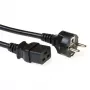 Kabel zasilający ACT CEE 7/7 wtyk męski (prosty) - C19 czarny 5 m