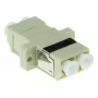 ACT Światłowodowy adapter duplex LC, wielomodowy OM1/OM2 z kołnierzem, LC/LC, Ivory, wielomodowy, ceramiczny, OM1, 1 szt.