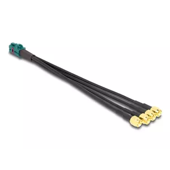 DeLOCK 90142 Kabel koncentryczny 0,2 m Mini FAKRA Z 4 x SMA Czarny