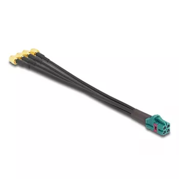 DeLOCK 90142 Kabel koncentryczny 0,2 m Mini FAKRA Z 4 x SMA Czarny
