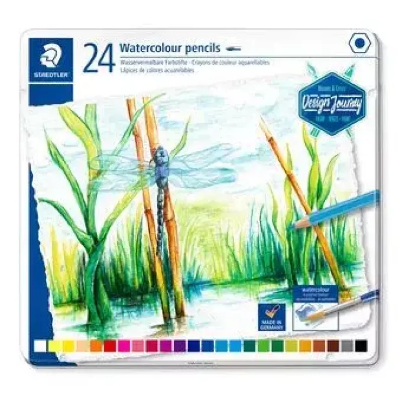 Staedtler Design Journey kredki akwarelowe, 24 szt. w metalowym etui (14610C M24)