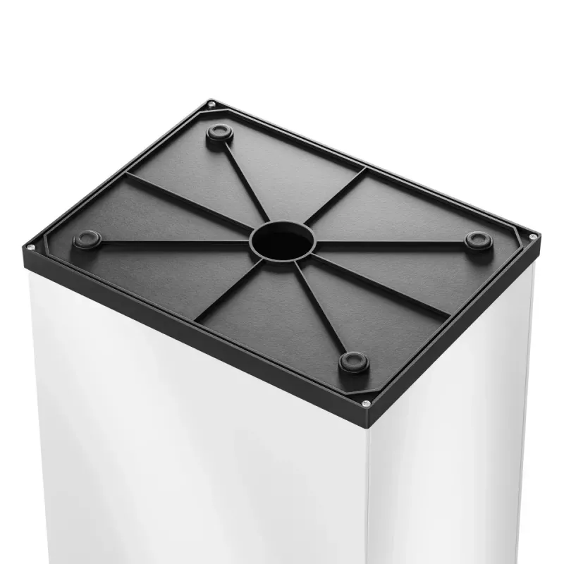Hailo Big-Box Swing L prostokątny stalowy kosz na śmieci biały
