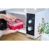 EMSA N10604 Pojemnik kwadratowy 1,3 l czerwony, przezroczysty 1 szt.