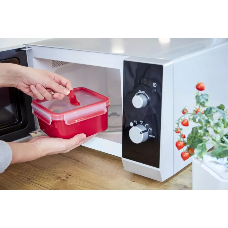 EMSA N10604 Pojemnik kwadratowy 1,3 l czerwony, przezroczysty 1 szt.
