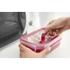 EMSA N10604 Pojemnik kwadratowy 1,3 l czerwony, przezroczysty 1 szt.