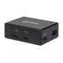 Manhattan Smart Video Multiport Dock, Porty (x5): Port HDMI, USB-A (x2), USB-C (x2), z Power Delivery do portu USB-C, wewnętrzny zasilacz, ultrakompaktowa, odłączany kabel zasilający, czarny, trzyletnia gwarancja, opakowanie detaliczne