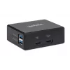 Manhattan Smart Video Multiport Dock, Porty (x5): Port HDMI, USB-A (x2), USB-C (x2), z Power Delivery do portu USB-C, wewnętrzny zasilacz, ultrakompaktowa, odłączany kabel zasilający, czarny, trzyletnia gwarancja, opakowanie detaliczne