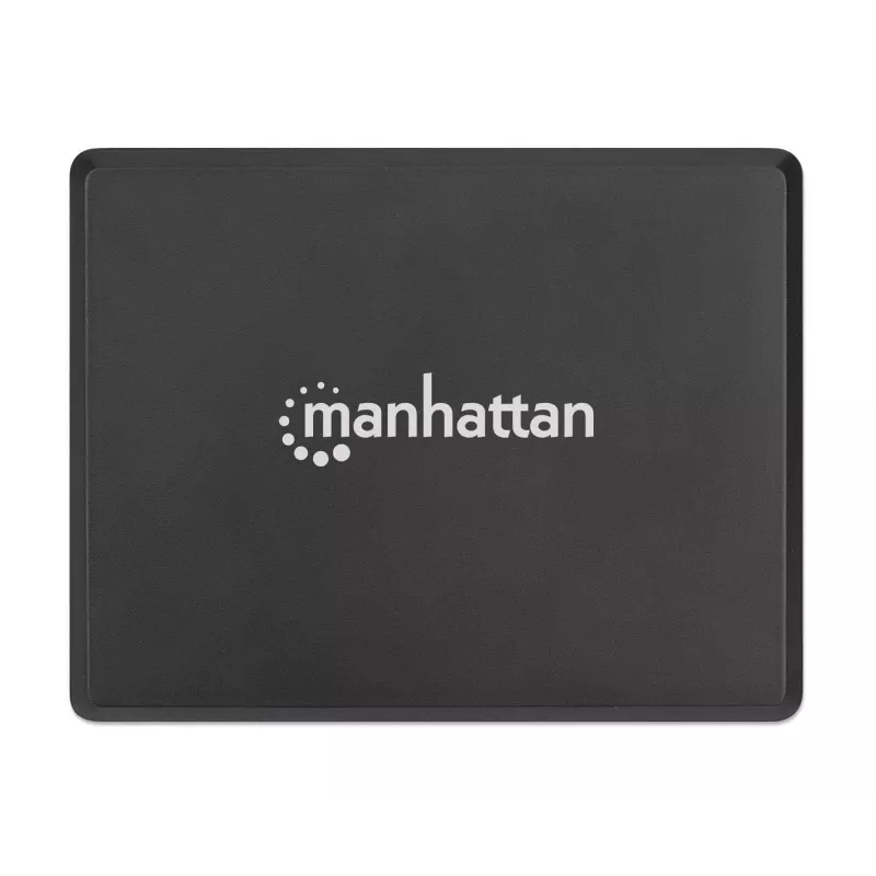 Manhattan Smart Video Multiport Dock, Porty (x5): Port HDMI, USB-A (x2), USB-C (x2), z Power Delivery do portu USB-C, wewnętrzny zasilacz, ultrakompaktowa, odłączany kabel zasilający, czarny, trzyletnia gwarancja, opakowanie detaliczne