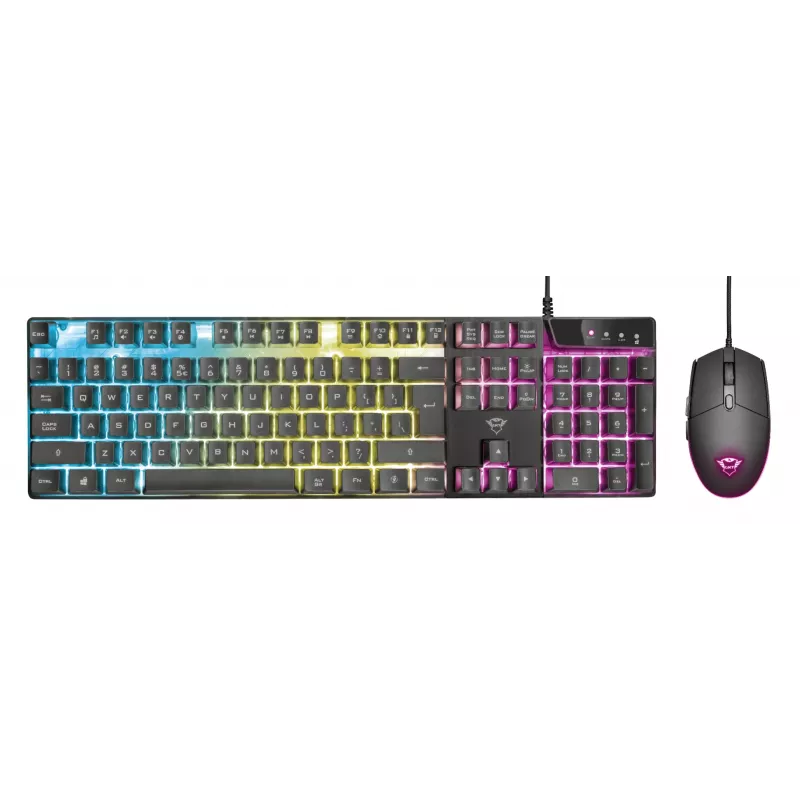 Trust GXT 838 Azor klawiatura Mysz w zestawie Gaming USB Niemiecki Czarny