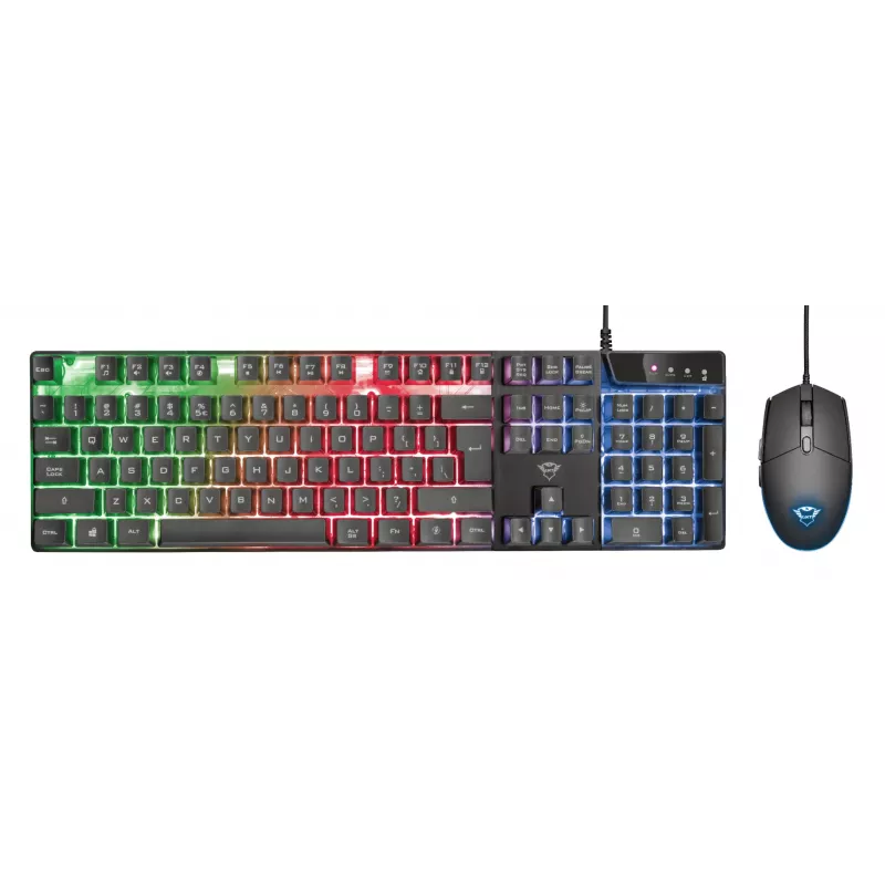 Trust GXT 838 Azor klawiatura Mysz w zestawie Gaming USB Niemiecki Czarny