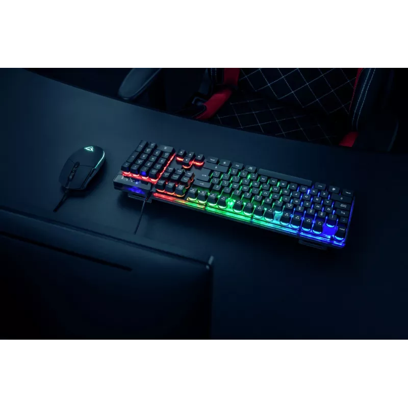 Trust GXT 838 Azor klawiatura Mysz w zestawie Gaming USB Niemiecki Czarny