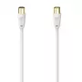 Hama 00305066 kabel koncentryczny 1,5 m biały