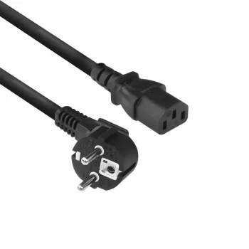 ACT Powercord złącze sieciowe CEE 7/7 męskie (kątowe) - C13 czarny 2 m