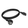 ACT Powercord złącze sieciowe CEE 7/7 męskie (kątowe) - C13 czarny 2 m