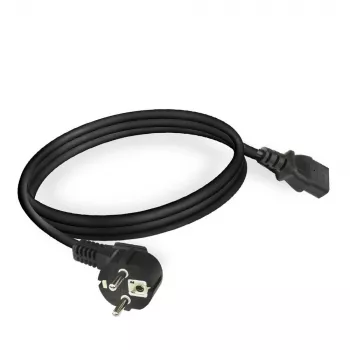 ACT Powercord złącze sieciowe CEE 7/7 męskie (kątowe) - C13 czarny 2 m