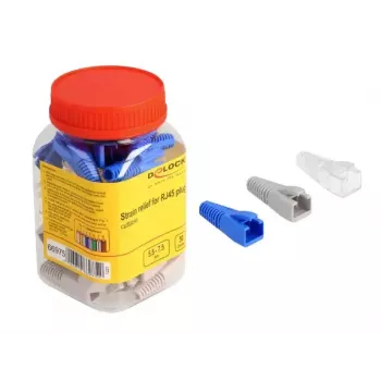 DeLOCK odciążenie wtyku RJ45 przycinane zestaw 50 sztuk kolorowe