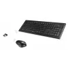 Hama Cortino klawiatura Mysz w zestawie Dom/Biuro RF Wireless QWERTY Ukraiński Czarny