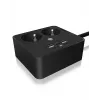 ICY BOX IB-MPS2220B-CH przedłużacz zasilający 1.9 m 2 gniazda AC Wewnętrzny Czarny