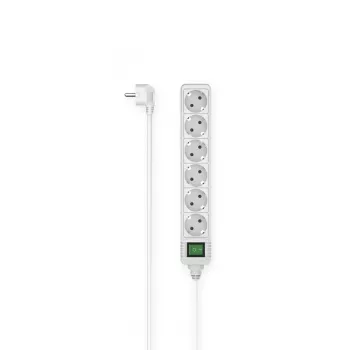 Hama 00223007 przedłużacz zasilający 1.4 m 6 gniazd AC wewnątrz pomieszczeń biały