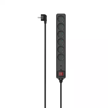 Hama 00223156 listwa zasilająca 3 m 6 gniazd AC Wewnętrzna Czarny
