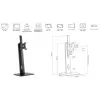 eSTUFF GLB226004 uchwyt / stojak do monitora 81,3 cm (32 cale) Biurko Czarny