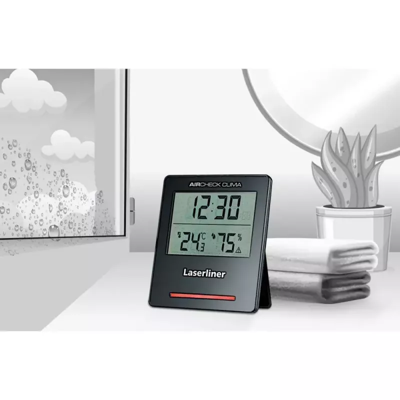 Elektroniczny higrometr Laserliner AirCheck Clima Czarny Cyfrowy 1 szt.