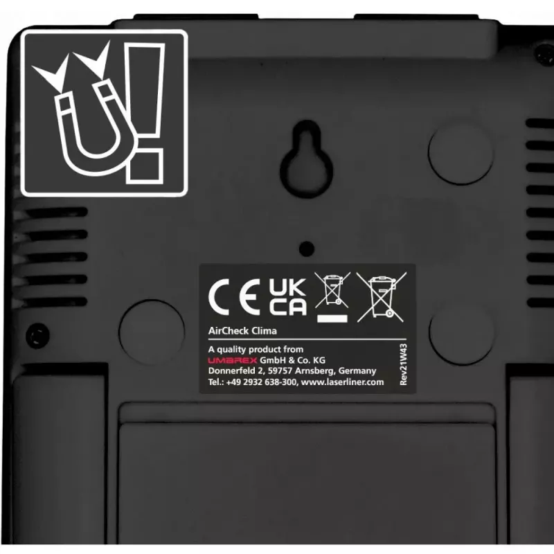 Elektroniczny higrometr Laserliner AirCheck Clima Czarny Cyfrowy 1 szt.