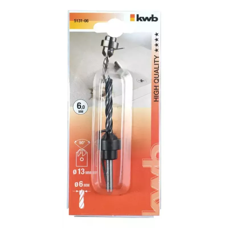 Wiertło KWB 513106 6 mm do płyty wiórowej, twardego drewna, tworzyw sztucznych, miękkiego drewna