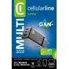 Cellularline Multipower Micro 65W Ultra-kompaktowa szybka ładowarka sieciowa 65W z 3 portami
