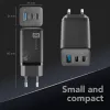 Cellularline Multipower Micro 65W Ultra-kompaktowa szybka ładowarka sieciowa 65W z 3 portami