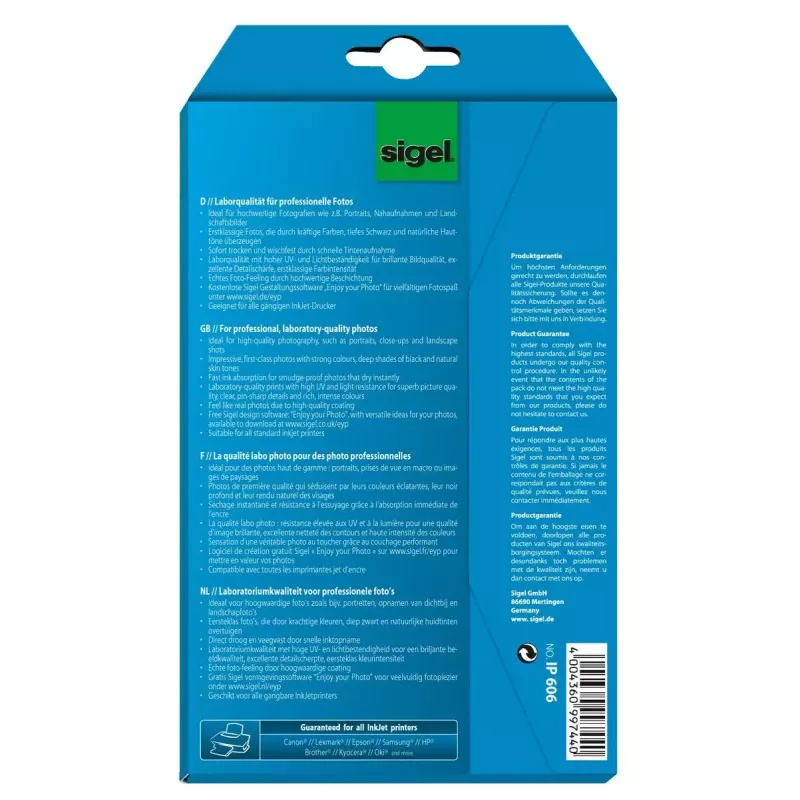 Foto Papier Błyszczący Sigel IP606