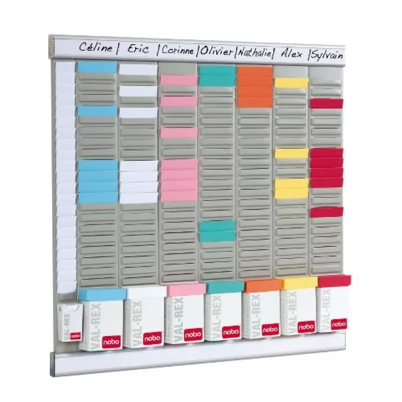 Nobo T-Card Office Planner Kit 24 gniazda, biały, 480 mm, 480 mm, 1,97 kg, 497 mm, 37 mm
