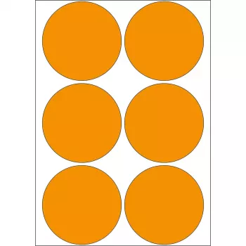 Wielofunkcyjne etykiety HERMA 2284 jaskrawopomarańczowe okrągłe 50 mm 144 szt.