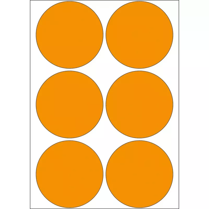 Wielofunkcyjne etykiety HERMA 2284 jaskrawopomarańczowe okrągłe 50 mm 144 szt.
