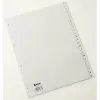 Rexel PP Dividers, szary, alfabetyczny, Alfabetyczny indeks zakładek, Polipropylen (PP), Szary, A4, 226 mm, 297 mm
