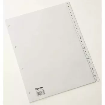 Rexel PP Dividers, szary, alfabetyczny, Alfabetyczny indeks zakładek, Polipropylen (PP), Szary, A4, 226 mm, 297 mm
