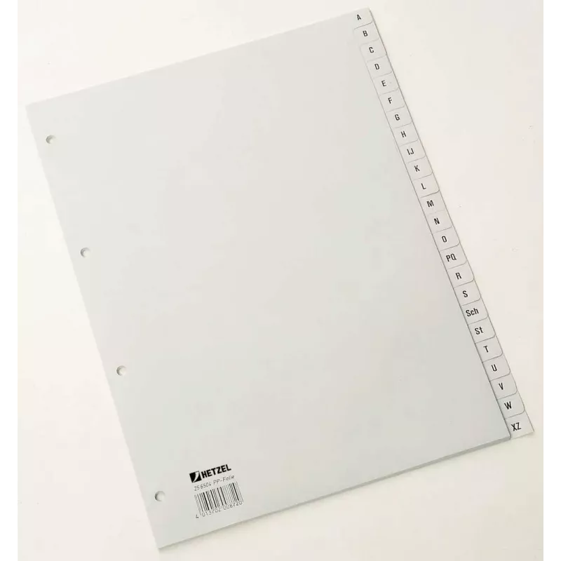 Rexel PP Dividers, szary, alfabetyczny, Alfabetyczny indeks zakładek, Polipropylen (PP), Szary, A4, 226 mm, 297 mm