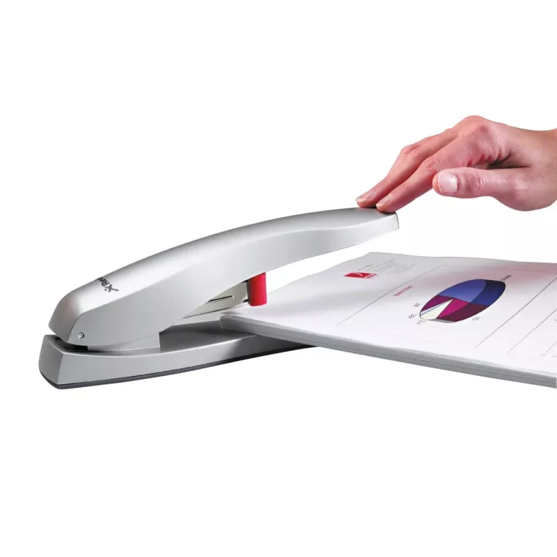 Rexel Odyssey Heavy Duty Stapler srebrny, 60 arkuszy, srebrny, 6,5 cm, ładowanie od góry, zszywanie równoległe, 540 g