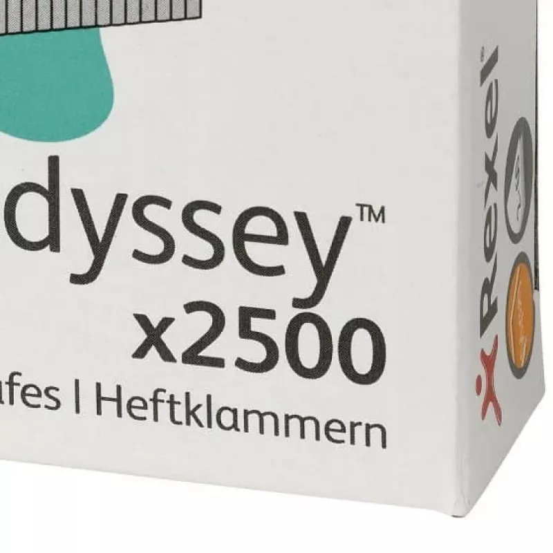 Rexel Staples Odyssey Pack of 2500, Staples pack, 2500 staples, Steel, srebrny, 60 sheets, 130 g
