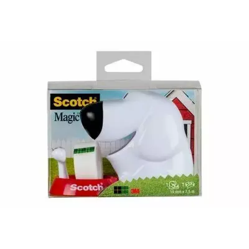 Dozownik taśmy 3M Scotch C31 czarny czerwony biały Pies-810