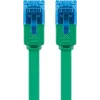 Płaski kabel krosowy Goobay CAT 6A U/UTP zielony 5 m